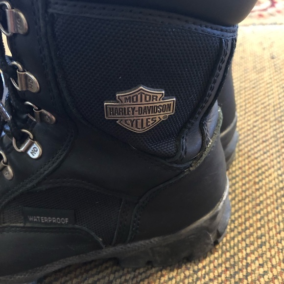Harley Davidson Black Leather Riding Boots - Picture 4 of 8
